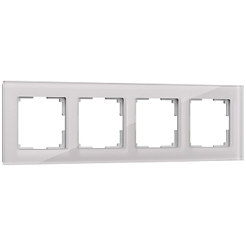 Favorit Рамка на 4 поста (дымчатый,стекло) Werkel