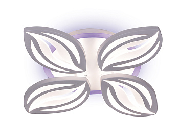 Потолочный светодиодный светильник с пультом и RGB подсветкой FA507/4 WH белый 96W+6.5W 550*550*100 (ПДУ РАДИО 2.4) Ambrella Light