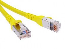 Патч-корд экранированный  CAT6A S/FTP 4х2, LSZH, желтый, 3.0м DKC