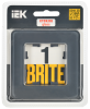 BRITE Рамка 1-мест. РУ-1-2-Бр стекло графит RE IEK