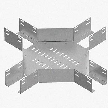 Лоток крестообразный перфорированный КМ 200х80 УТ1,5, горячее цинкование, S1,5