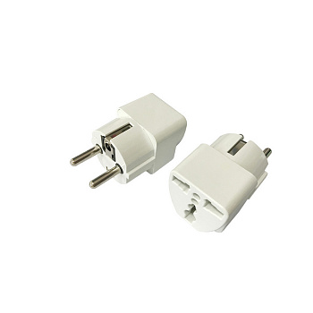 Адаптер сетевой на азиатскую вилку с/з 6А 230В 13000Вт белый duwi