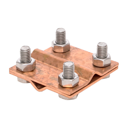 Зажим крестовидный прут-прут (пластина 57x57мм) Cu PROxima EKF