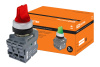 Переключатель на 3 положения с фиксацией M3SS1-21R короткая ручка(LED) d22мм/220B 1з+1р красный TDM