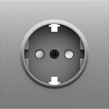 Donel S08 серый графит накладка для розетки Schuko с заземлением, со шторками 16A 250 В~,серия DB