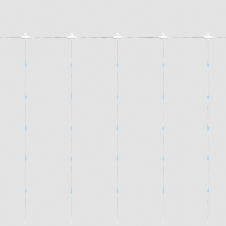 Светодиодная гирлянда Feron CL590 занавес 2*2м + 2м 2700К USB, прозрачный шнур