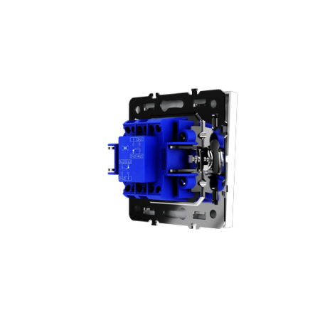 Перекрестный переключатель встраиваемый Voltum S70 одноклавишный 10А, (белый матовый)