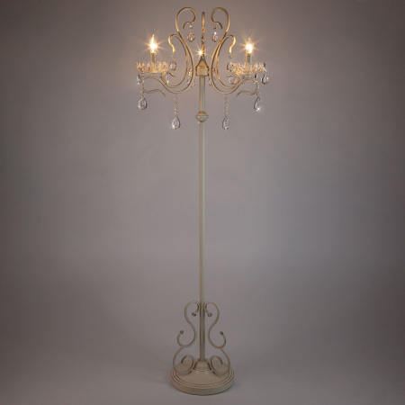 Торшер классический 3*E14 40Вт белый с золотом IP20 Etna (12205/3F белый) Eurosvet
