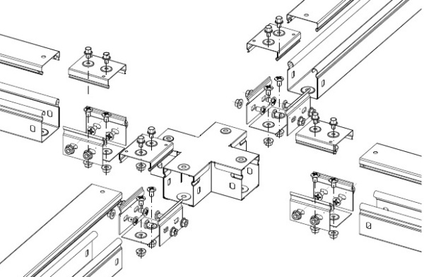Ответвитель глухой горизонтальный Х-образный 50 DKC