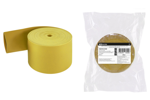 Трубка термоусаживаемая для изоляции шин на напряжение до 10 кВ, желтая ТТШ-10-30/12-Ж TDM