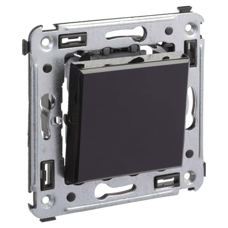 Переключатель одноклавишный в стену, "Avanti", "Черный квадрат" DKC