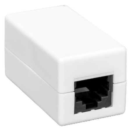 Адаптер проходной TERACOM PRO Cat,6 неэкранированный RJ45-RJ45 белый EKF
