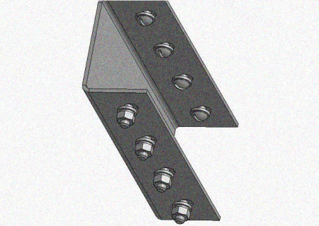 Соединитель стоек ССх4 УХЛ1, горячее цинкование, S4,0