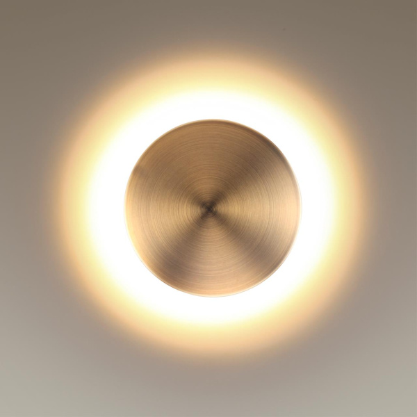 Настенный св-к LED 6W 420Лм 3000К ECLISSI античная бронза/металл ODEON LIGHT
