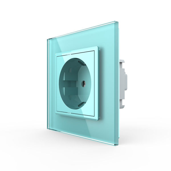 Розетка 1 модуль Зеленая Livolo Розетка 1 модуль Зеленая Livolo