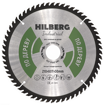 Диск пильный Industrial Дерево 210*30*60Т HW212 Hilberg
