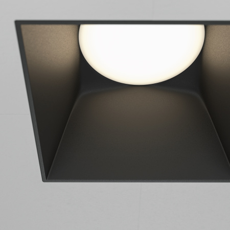 Встраиваемый светильник 1*GU10 20Вт Черный IP20 Downlight DL051-01-GU10-SQ-WB Technical Maytoni