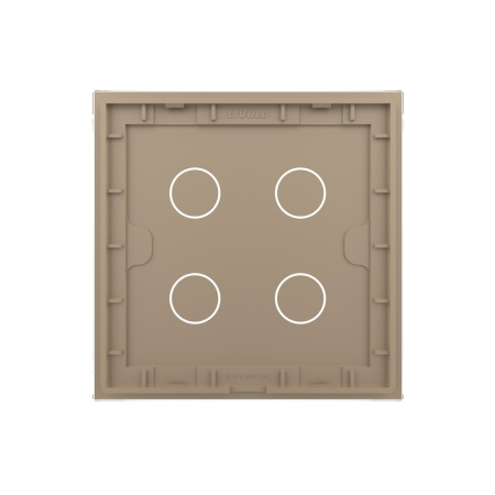 Панель для сенсорного выключателя UK стандарт, 4 клавиши, цвет золотой, стекло Livolo