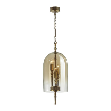 Подвес E14 3*40W BELL бронзовый с патиной/"коньячный"/стекло ODEON LIGHT