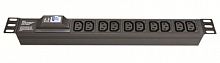 Блок распределения питания (PDU) 19" 10A с автоматом 1P, Вых:8 C13, Вх:C14 DKC