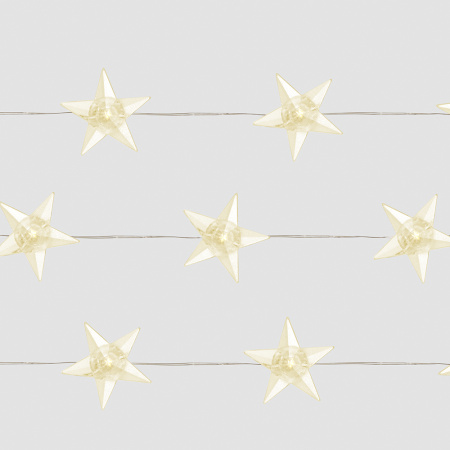Гирлянда линейная Feron CL572 Звездочки , статичная,4,5м USB 2700K , прозрачный шнур