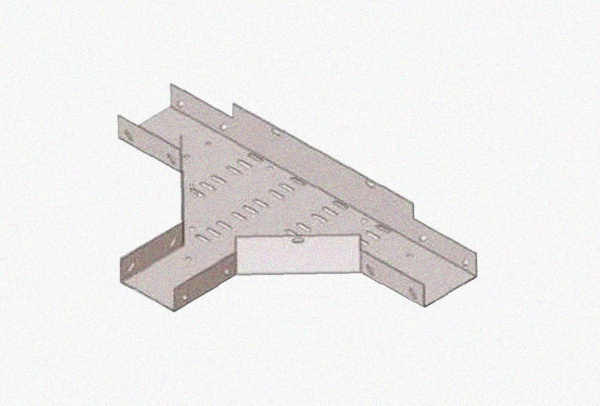 Лоток тройниковый замковый перфорированный ОТЗ 600х150 УХЛ1, горячее цинкование, S1,5
