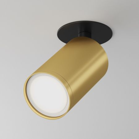 Потолочный светильник 1*GU10 10Вт Черный и Матовое золото IP20 Ceiling & Wall C049CL-U-1BMG Technical Maytoni