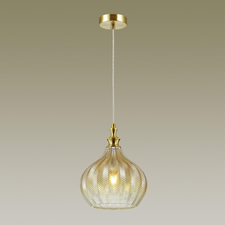 Подвес E27 60W 220V LASITA янтарный/бронзовый ODEON LIGHT