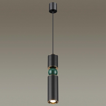 Подвес GU10 1*5W SAKRA черный/золото/зеленый C ODEON LIGHT