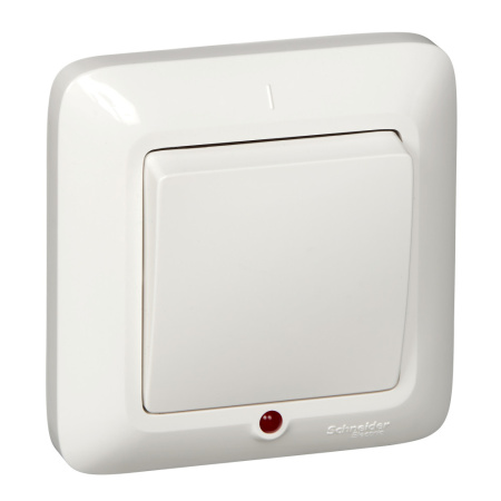 BLANCA Выключатель С/У 1-кл с подсветкой 6А белый IP20 Schneider Electric