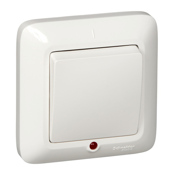 BLANCA Выключатель С/У 1-кл с подсветкой 6А белый IP20 Schneider Electric