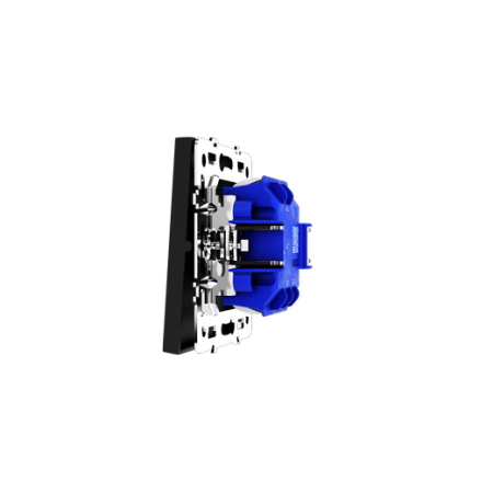 Проходной переключатель встраиваемый Voltum S70 одноклавишный 10А, (графит)