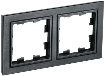 BRITE Рамка 2-местная РУ-2-БрЧ черный IEK