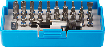 Набор : Биты из хромомолибденовой стали, 31 бита - 25мм, адаптер, 32 предмета ЗУБР