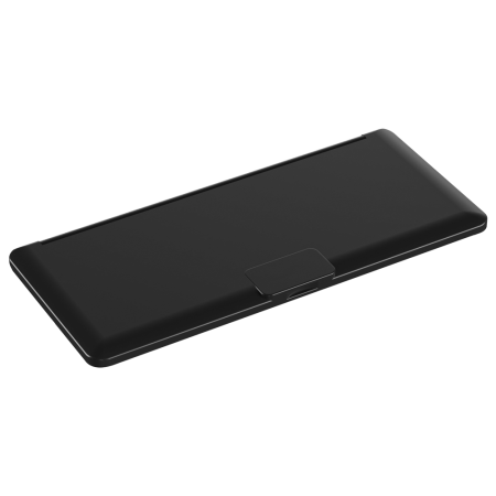 Donel Настольный встраиваемый розеточный блок с откидной крышкой 6 мод. (3 мод. 45х45), черный