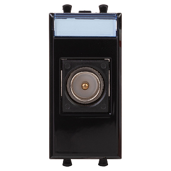 Розетка TV одиночная модульная, "Avanti", "Черный квадрат", 1 модуль DKC