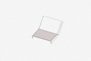 Крышка лотка КЛП 600х100-45 УТ1,5 для поворота трассы вверх на 45, горячее цинкование, S1,2