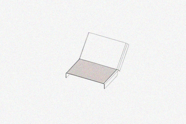 Крышка лотка КЛП 600х100-45 УТ1,5 для поворота трассы вверх на 45, горячее цинкование, S1,2