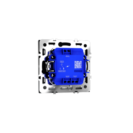 Проходной переключатель встраиваемый Voltum S70 одноклавишный с подсветкой 10А, (черный матовый)
