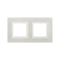Рамка из натурального стекла, "Avanti", белая, 2 поста (4 мод.) DKC