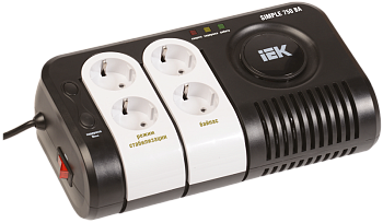 Стабилизатор напряжения переносной SIMPLE 0,75кВА IEK