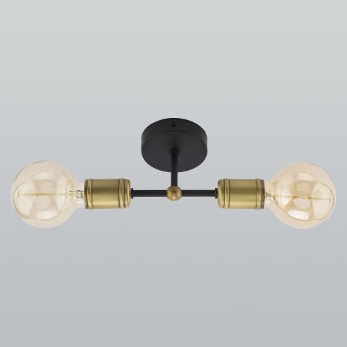 Потолочный светильник 2*E27 60Вт золотой, черный IP20 Retro (1902 Retro) TK Lighting