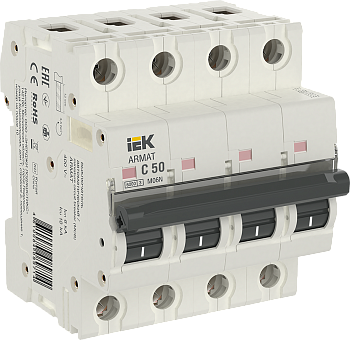 Выключатель автоматический ВА МОД M06N 4П С 50А ARMAT IEK