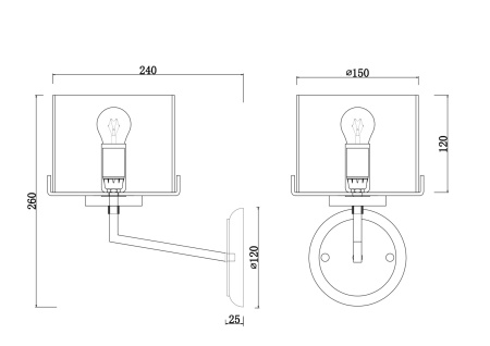 Настенный светильник (бра) 1*E14 40Вт Хром IP20 Karen FR5096WL-01CH Freya