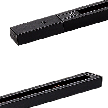 Donel Однофазный алюминиевый шинопровод накладной/подвесной, 3080х34х19,2 мм, черный, в комплекте с адаптером и заглушкой, серия: DN01