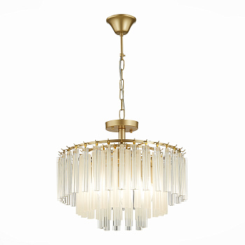 Люстра подвесная Шампань/Шампань, Прозрачный E14 5*40Вт SLE260103-05 EVOLUCE