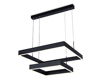 Светильник светодиодный подвесной с пультом FA6633/2 BK черный 108W 600*600*720 (ПДУ РАДИО 2.4G) Ambrella Light