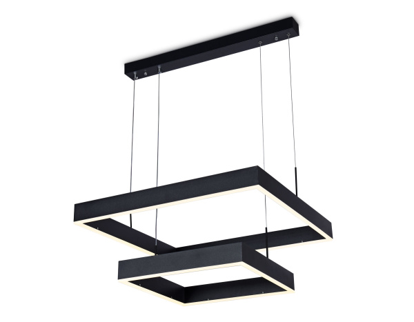 Светильник светодиодный подвесной с пультом FA6633/2 BK черный 108W 600*600*720 (ПДУ РАДИО 2.4G) Ambrella Light