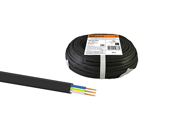 Шнур ШВВП 3х0,75 ГОСТ (20м), черный TDM