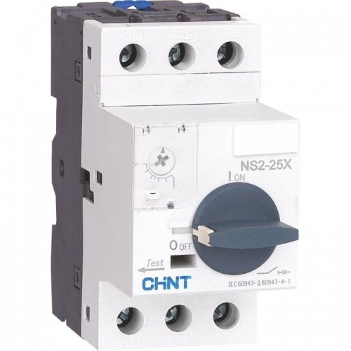 Автоматический выключатель защиты двигателя NS2-25X 0.1-0.16A с поворотной ручкой (R) CHINT